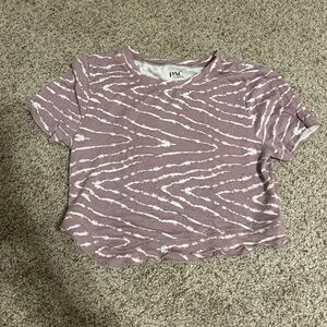 PacSun Purple Patterned Crop Top